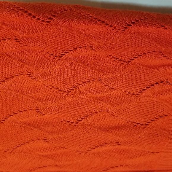 Bamboo Traders Orange Knit Sweater Blouse Women's Size S - Picture 4 of 7